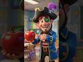 A for Apple 🍎 | Preschool ABC Learning | Pirate Teacher | 3D Cartoon Kids Video #shorts