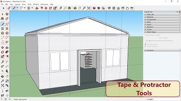 How to Use Tape and Protractor Tools in Sketchup | Sketchup Tutorials in Tamil | MDS | CK Tamil