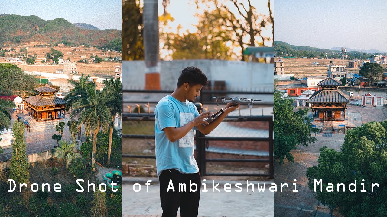 Drone Shot of Ambikeshwari Mandir, Ghorahi Dang || DJI Mavic Air 2 || Hiro Bro