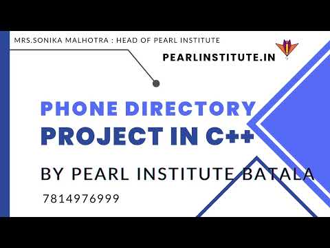 Preview for C++ Phone Directory: Mastering the Digital Rolodex | Pearl Institute's Cutting-Edge Project