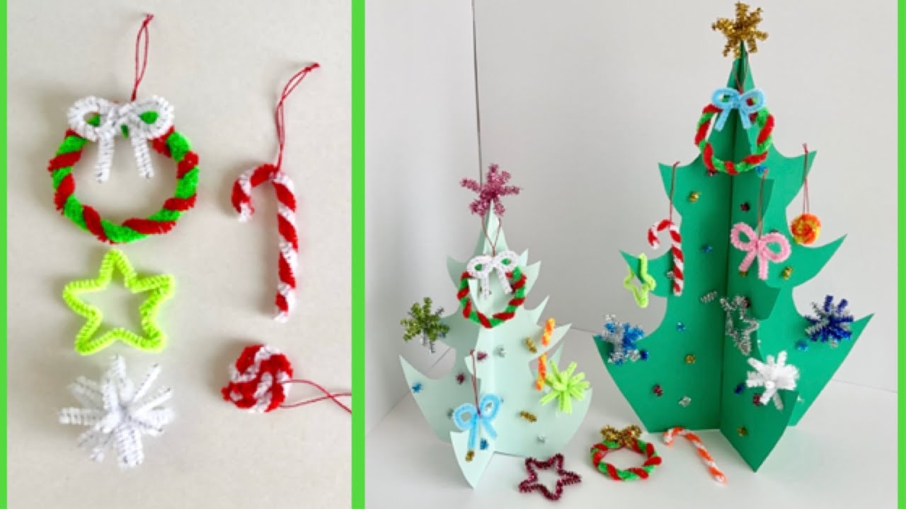 モール クリスマスの飾り Pipe Cleaner Christmas Decorations Youtube