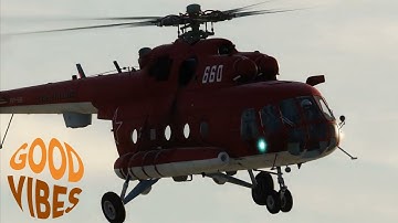 DCS World :  Mi-8 Helicopter  pilot  -  Loop with sliding    # 560