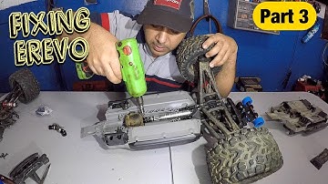 Traxxas EREVO 2.0 VXL rear diff BulkHead ESC Motor receiver replacing the chassis part 3