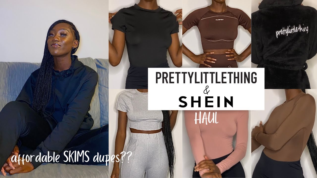 PLT + SHEIN basics haul | affordable skims dupes + everyday closet essentials | myra k