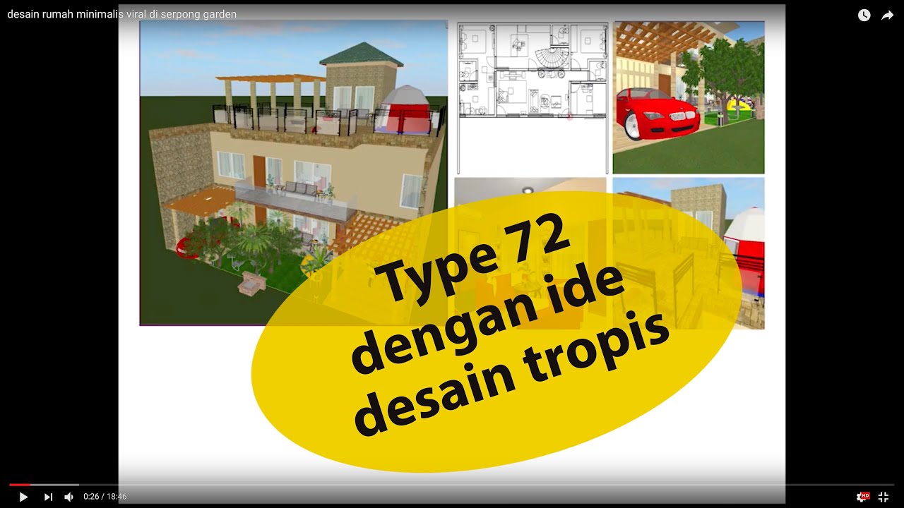 desain rumah minimalis viral  di serpong garden YouTube