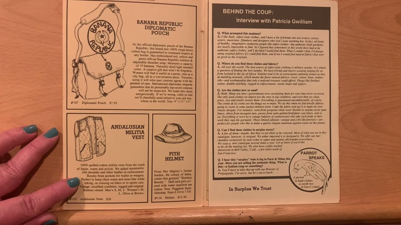 Vintage Banana Republic Catalogue Number One