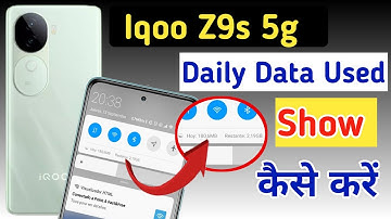 Iqoo Z9s 5g Enable daily data Used | Iqoo Z9s 5g Enable Data Usage Notification Bar