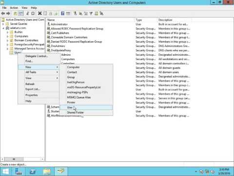 70-410 Lab 14 Active Directory Create User in Windows Server 2012 R2