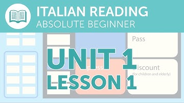 Italian Reading for Absolute Beginners - Buying a Train Ticket