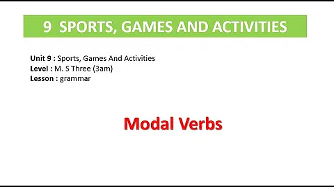 No more mistakes with MODALS