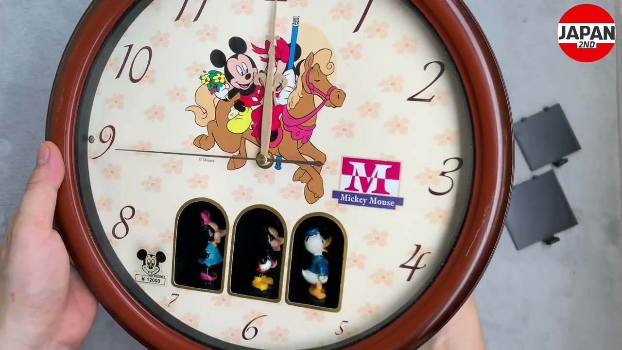 Mickey mouse disney Japan music wall clockチャイム付 壁掛け