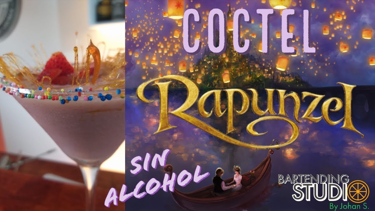 Coctel Alcohol Rapunzel | Clases De Cocteleria | Para | Paso A | Infantiles - YouTube
