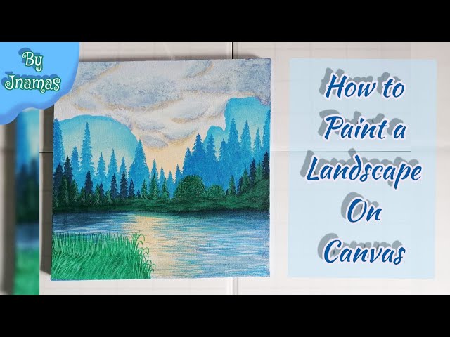 How to Paint a Landscape On Canvas // www.jnamas.com