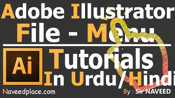 Adobe Illustrator | File Menu Tutorial in Urdu/Hindi