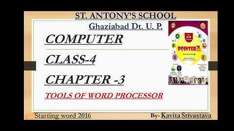 Computer class 4 chapter-3 part 1