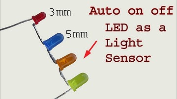 How to use LED as LDR, auto on off Led light sensor diy electronics
