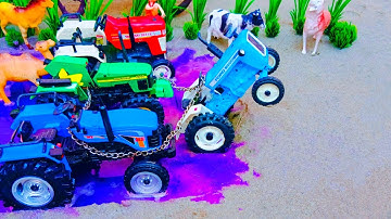 diy tractor stuck in mud mini science project|| part-1 tractor video ||@FarmerVilla