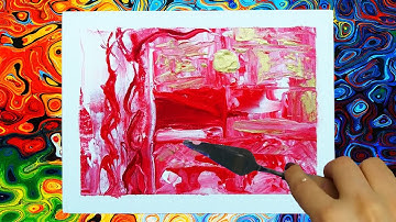 Painting Videos Relaxing Music Easy Abstract #40.Painting Techniques.Acrylic Painting For Beginners