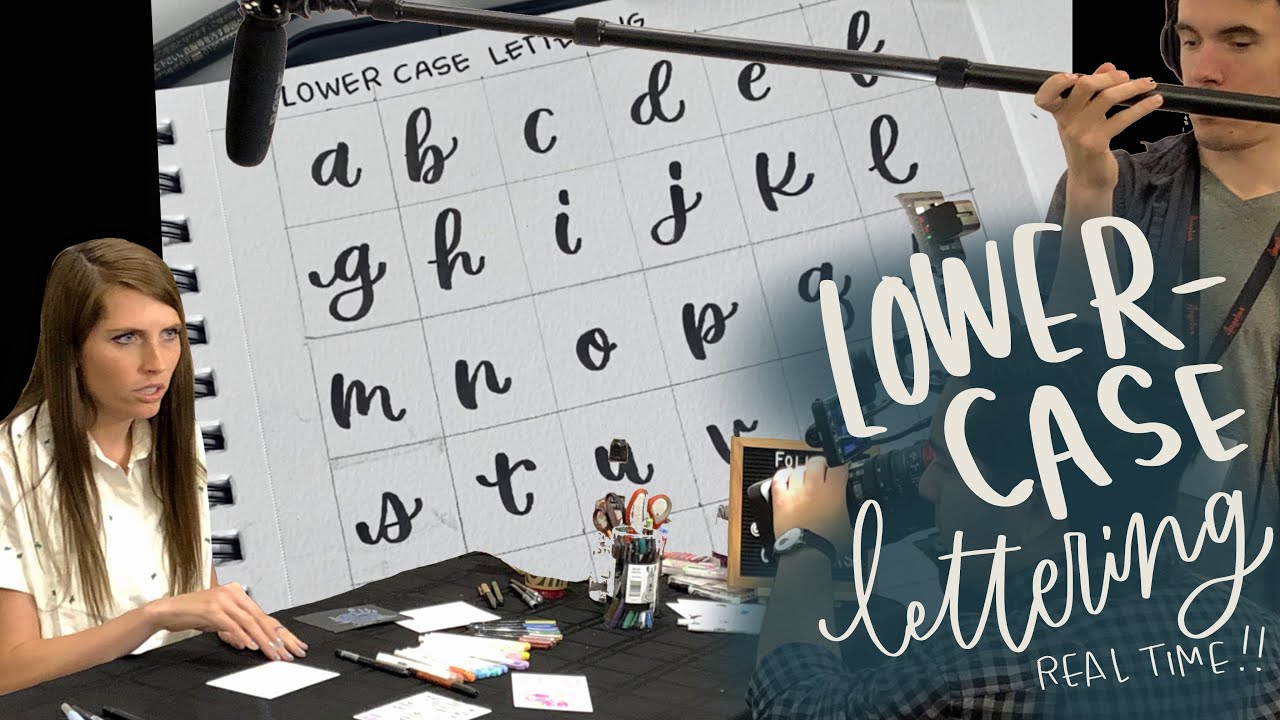 Real time lettering LOWERCASE alphabet a-z