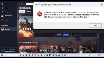Fix Battlefield 6 REDSEC Error Please Update Your AMD Radeon Driver Required Version Is 25.10.13.1