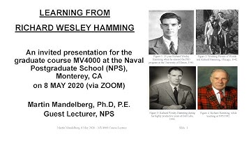 Learning from Richard Wesley Hamming 2020