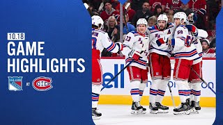 GAME HIGHLIGHTS | 2025-26: New York Rangers at Montreal Canadiens (10/18/25) screenshot 3