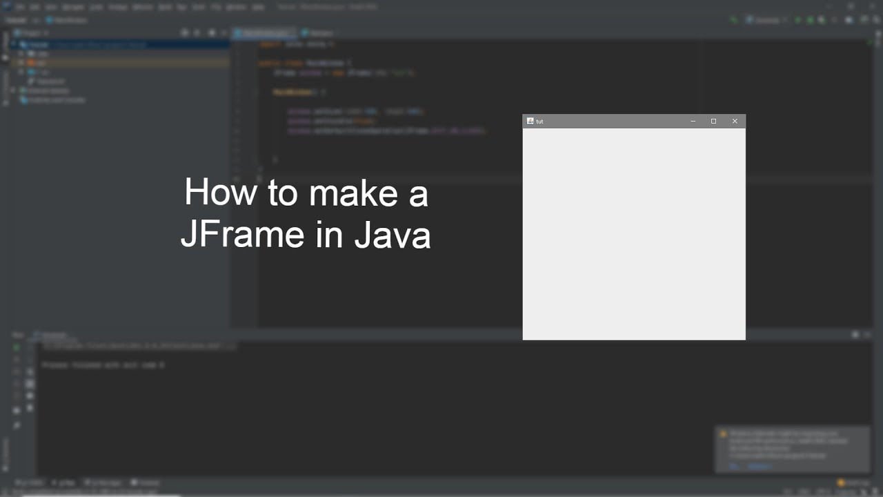 How to make a simple JFrame/Window in Java | For Beginners (EASY) - YouTube