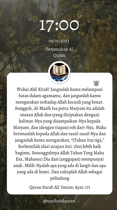 Quran Surah An-Nisa' Ayat: 171
