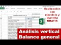 Análisis Vertical del Balance General Ejercicio con interpretación y excel para descargar GRATIS