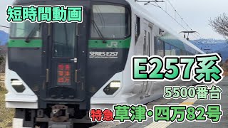 E257系5500番台 特急「草津・四万82号」 市城駅通過