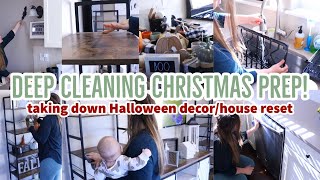 CHRISTMAS PREP &amp; DEEP CLEANING 2023 | PULLING OUT CHRISTMAS DECOR! UNDECORATE WITH ME!