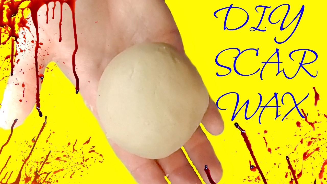 Diy scar wax WITHOUT VASELINE and tutorial for sfx beginners for halloween  makeup 