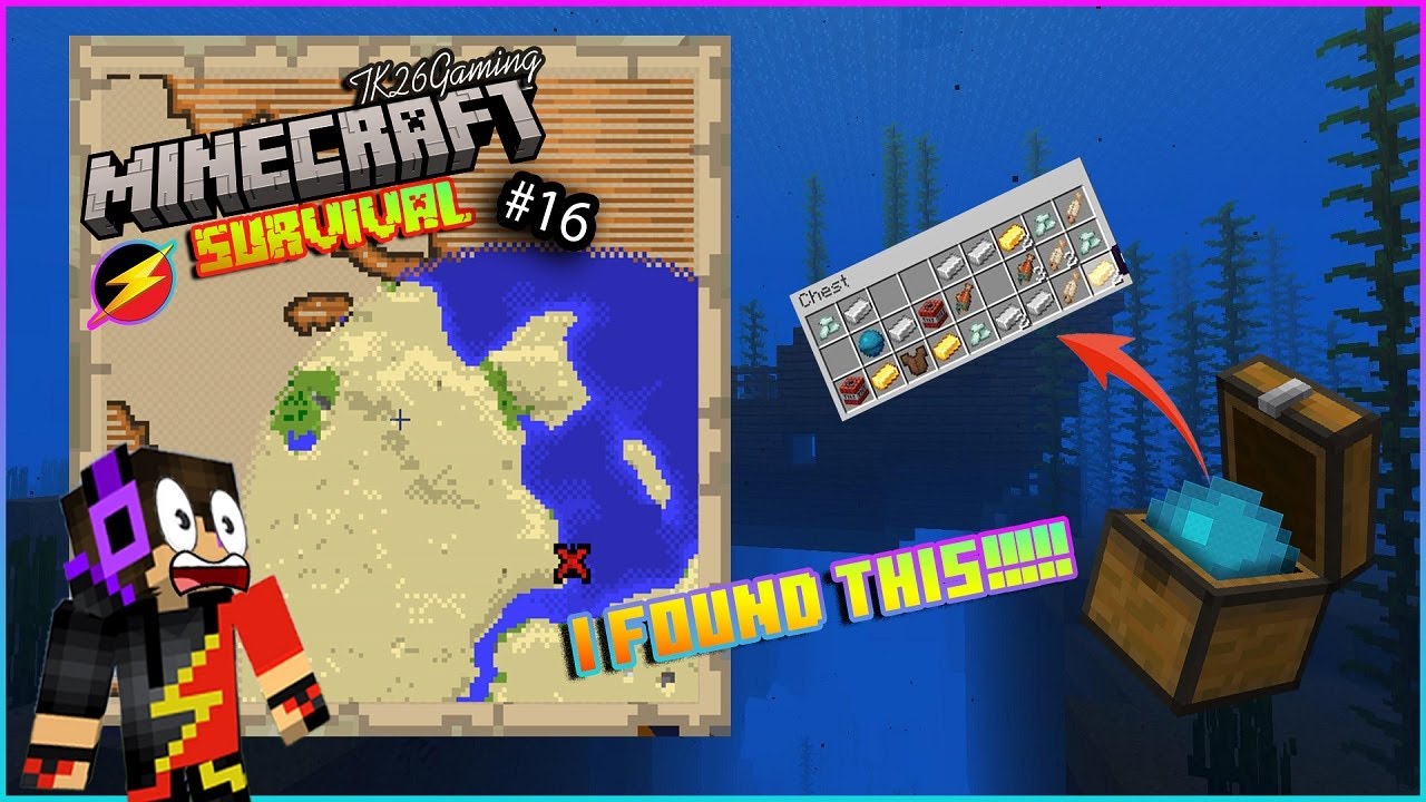 I FOUND BURIED TREASURE IN MINECRAFT SURVIVAL #16 - YouTube