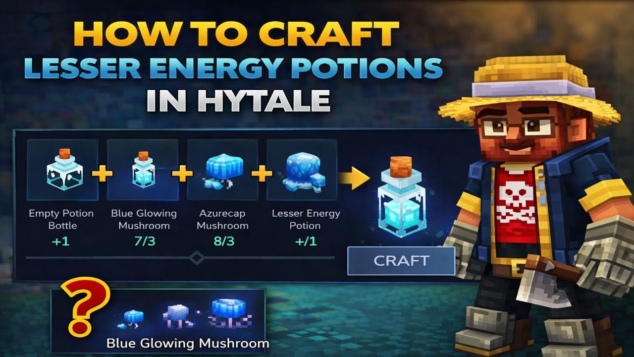 How to Craft Lesser Energy Potions in Hytale (Step by Step)