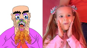 Diana and Roma - ABC Learn English Alphabet Funny Drawing Meme | Diana Roma Funny DrawingP-5|😂🤣