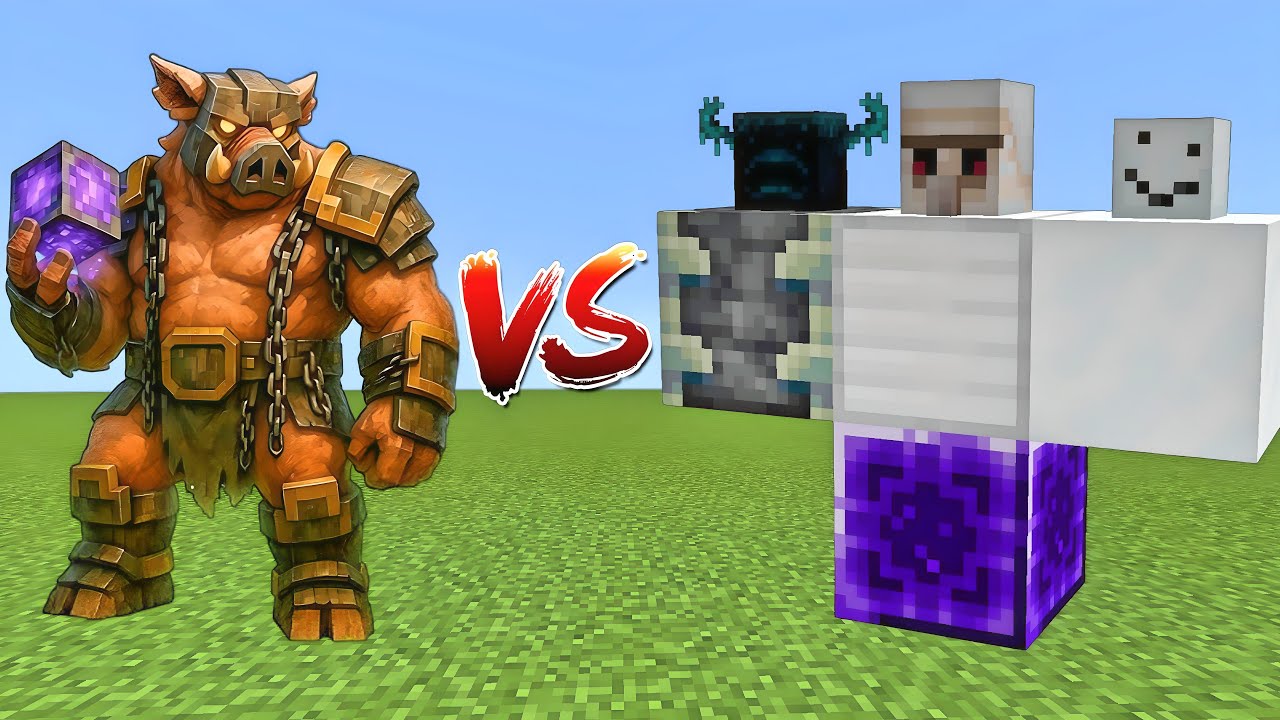 Minecraft Movie Great hog vs All Bosses - Battle Minecraft Mobs ! - YouTube