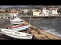 Dopo la mareggiata a Santo Stefano al Mare, Riviera dei Fiori, Italian Riviera.