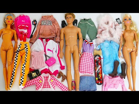Two <strong>Barbie</strong> Ken <strong>Dolls</strong> Unboxing : PUMA DOLL 푸마바비 구체관절 인형 드레스 옷입히기 /개봉기 Ball Jointed Doll Review |보라미TV
