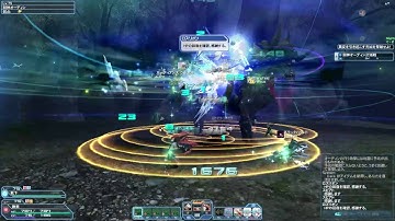 PSO2 X FF14 Odin boss fight