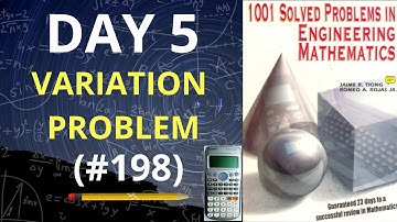 VARIATION PROBLEM (using calculus) | 1001 Solved Problems in Engineering Mathematics (DAY 5) #198