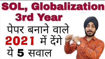 SOL Globalisation  3rd Year Most Important Questions With  Answer