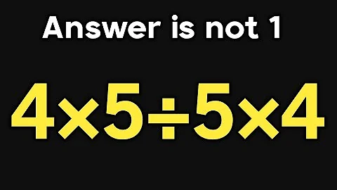 4×5÷5×4 = ❓ / Can you solve this math problem / PEMDAS rules question