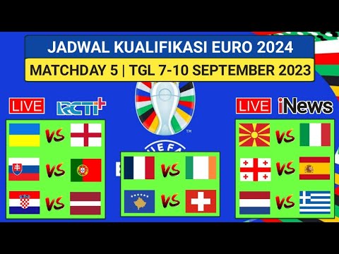 Jadwal Kualifikasi Euro 2024 Matchday 5 : Slovakia vs Portugal ~ Ukraina vs Inggris