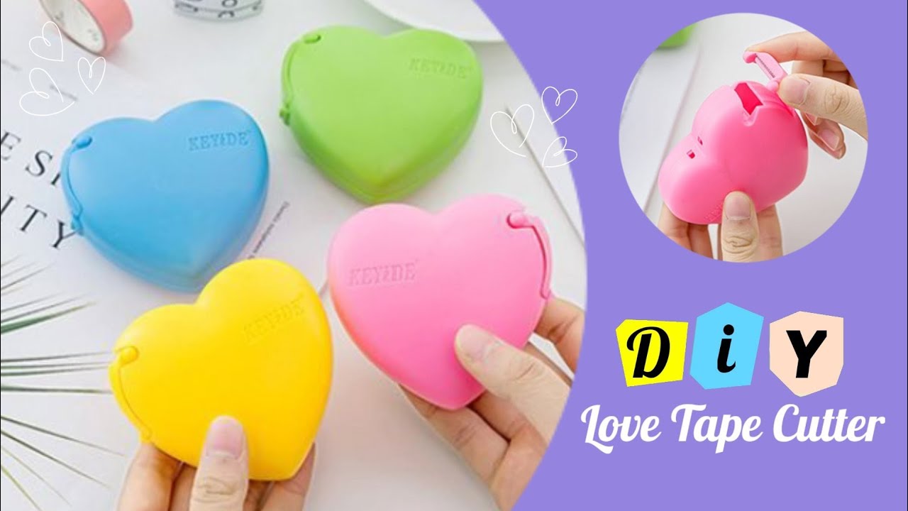 DIY love tape cutter / Tape Dispenser Cutter / Tape Storage Organizer