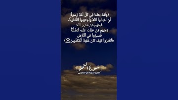 سورة النحل الآية ٣٤ الى ٣٦ بصوت الشيخ ماهر المعيقلي