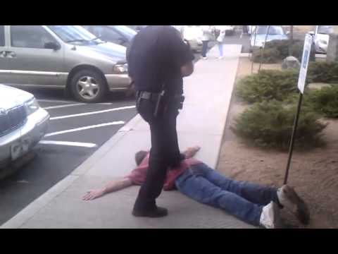 Cop tasers and kicks compliant mentally handicap man.