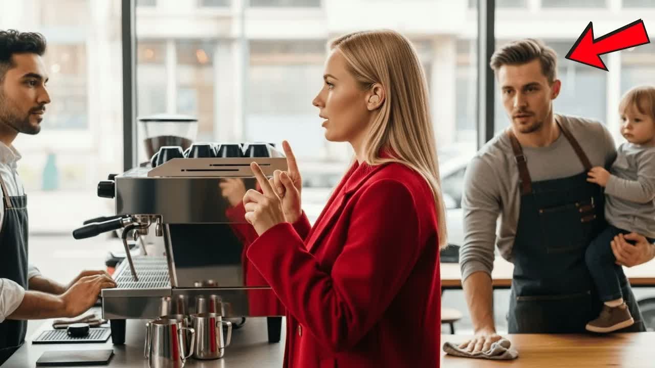 Donna Sorda Ebbe Difficoltà A Ordinare Un Caffè — Finché Un Papà Single Fece Un Gesto E Lei Sorr