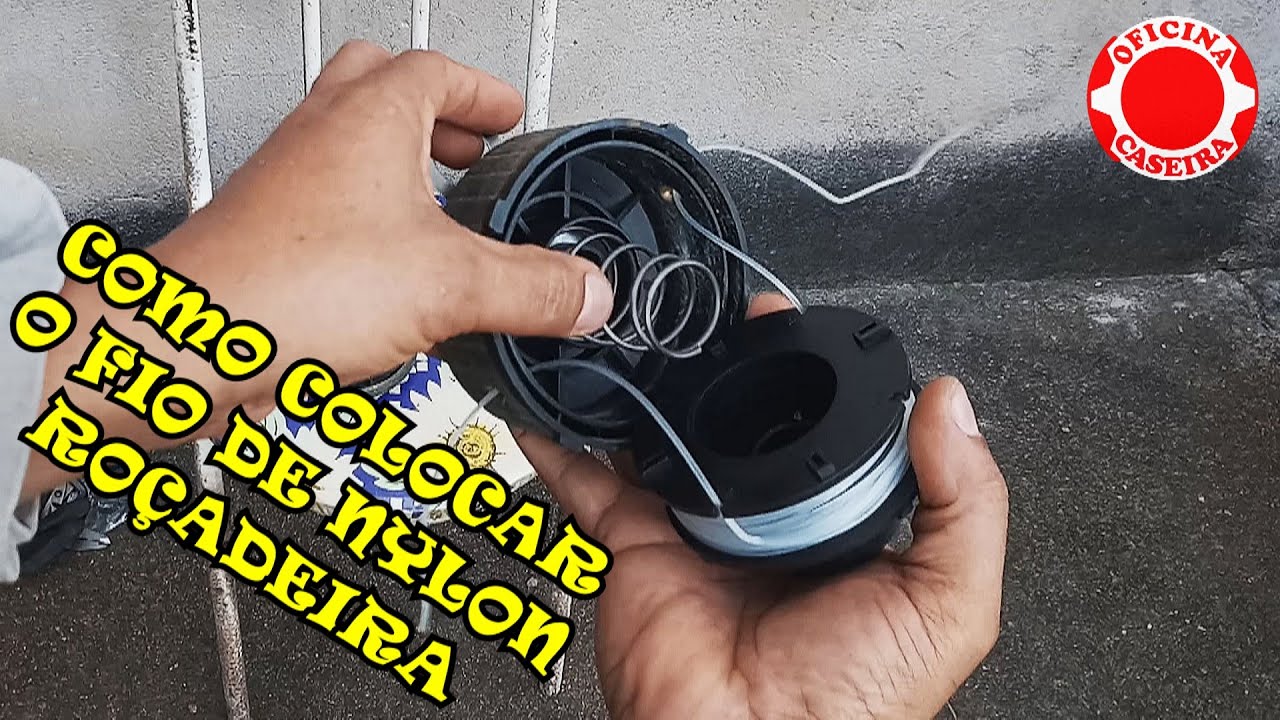 COMO COLOCAR O FIO DE NYLON NA ROÇADEIRA. - YouTube
