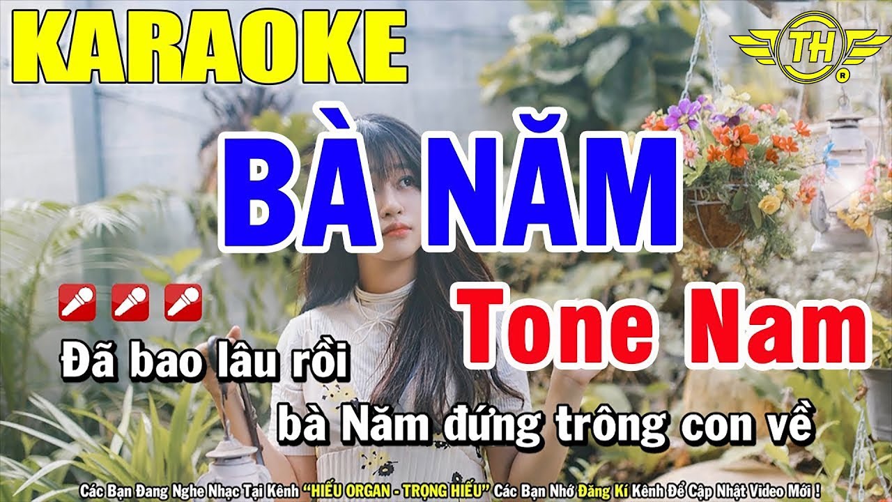 ⁣Karaoke Bà Năm Tone Nam Nhạc Sống | Trọng Hiếu