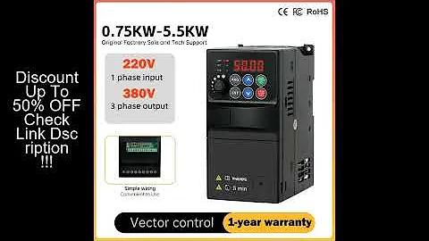 Input 220V to Output 380V VFD Variable Frequency Drive Converter Inverter 0.75/1.5/2.2/3.7/4/5.5 KW